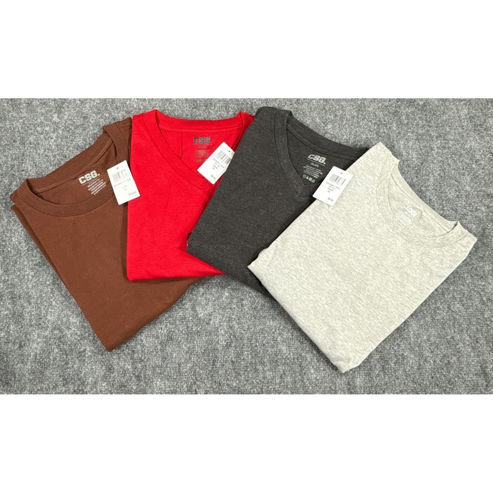 CSG LCKR Mens 2XL T-Shirt Bundle Lot of 4 Red Grey Brown NWT